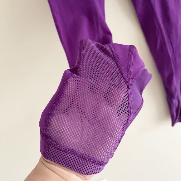 Lululemon Free To Flow Leggings Size 4 Purple Cross Over Waist Full Length - Picture 7 of 13